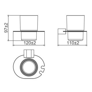 Стакан Gappo G30906-8 белый/хром